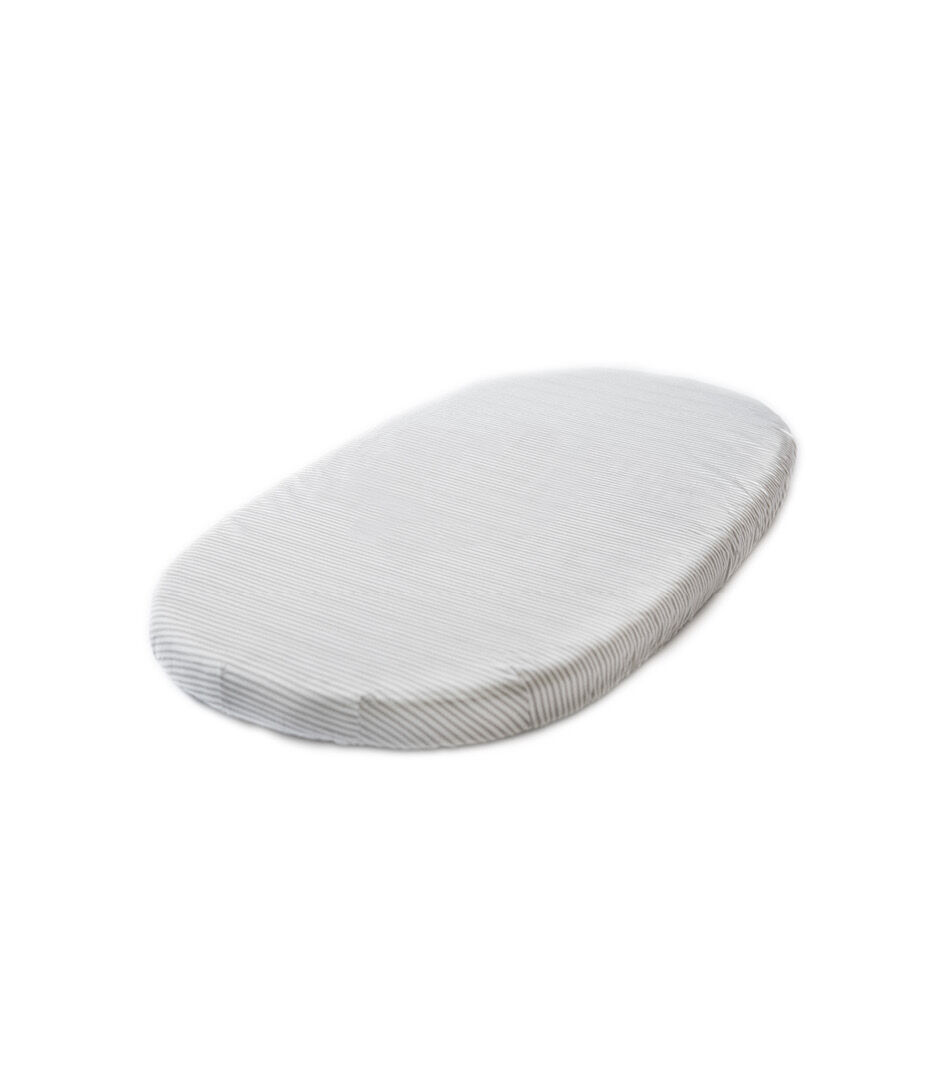 Stokke® Sleepi™ Bed Fitted Sheet Stripes Away Pebbles by Pehr V3, Stripped Away Pebbles, mainview